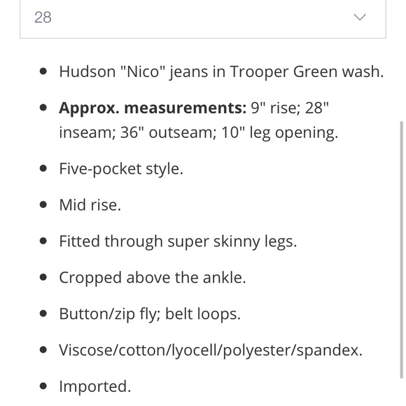 HUDSON NICO MIDRISE SUPER SKINNY ANKLE JEANS - Picture 3 of 7